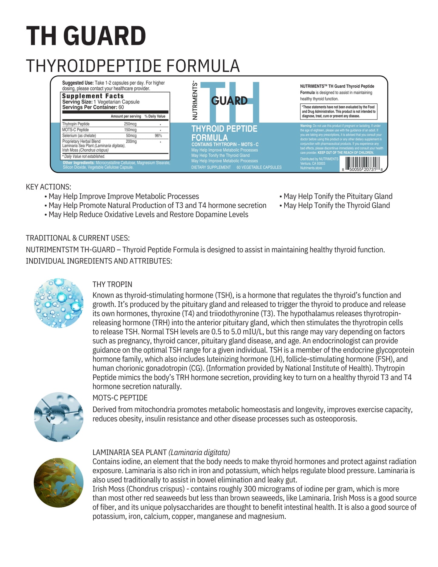 TH GUARD - Thyroid Peptide Formula