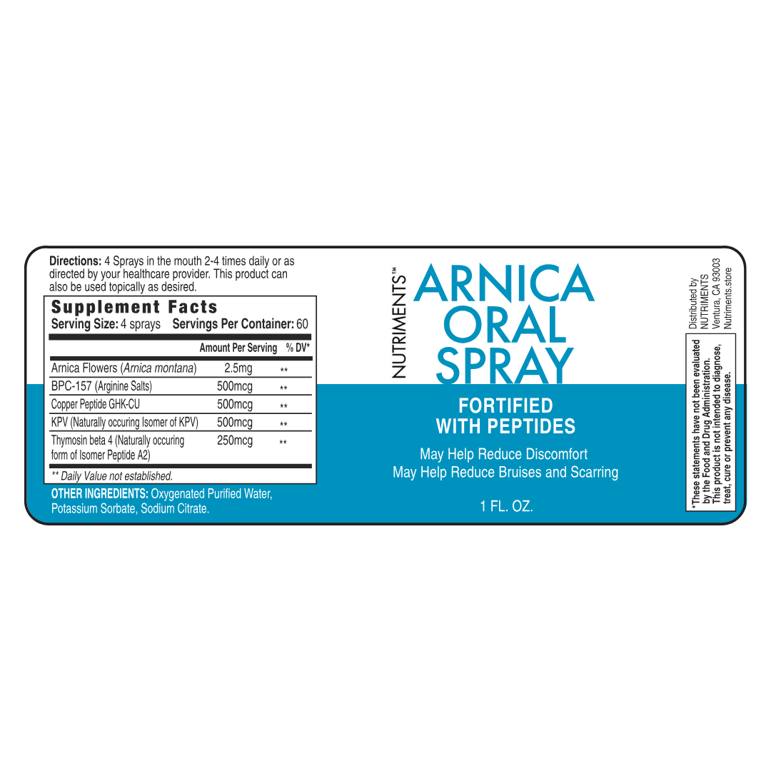 Peptide + Arnica Oral Spray - BPC-157, KPV + GHK-CU
