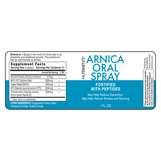Peptide + Arnica Oral Spray - BPC-157, KPV + GHK-CU